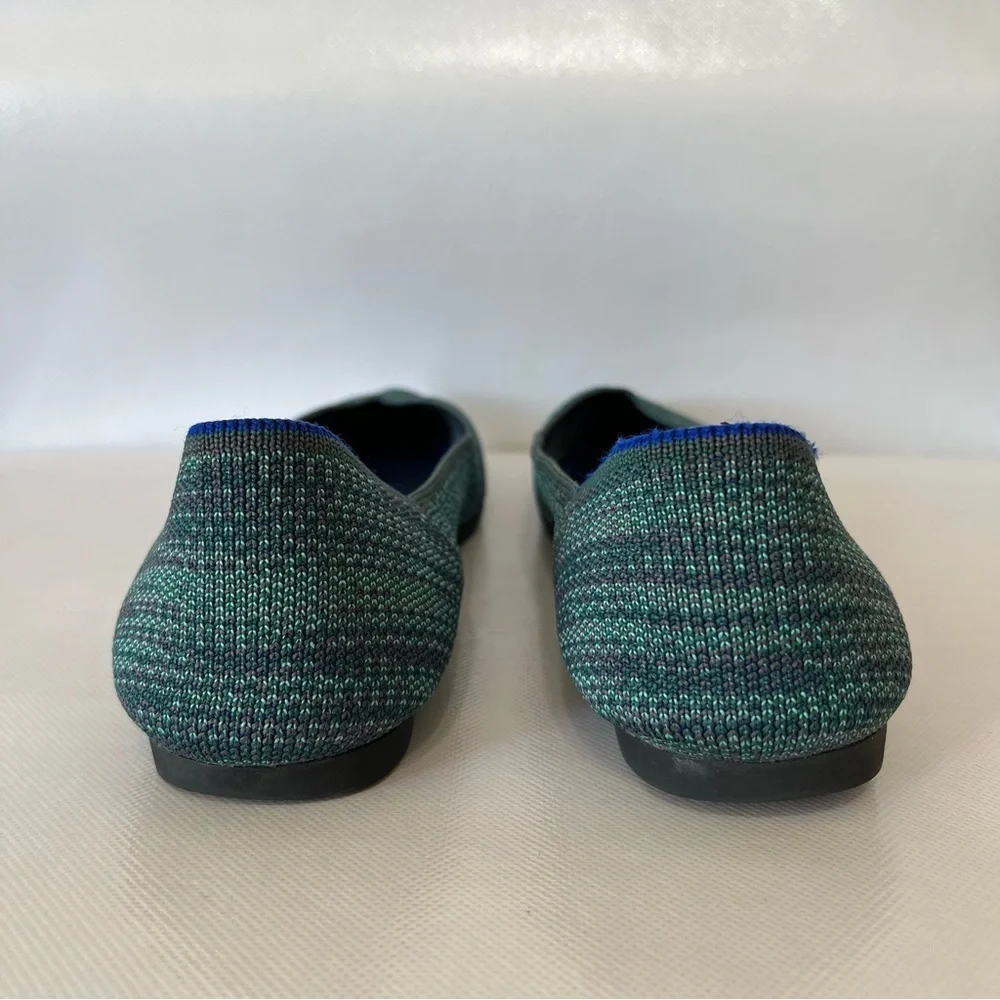 Rothy’s The Point Aqua Heather Flats